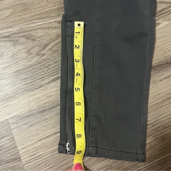 White House Black Market Grey Cargo Zippered Ankle Skinny Jeans; 10R - Picture 3 of 12
